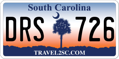 SC license plate DRS726