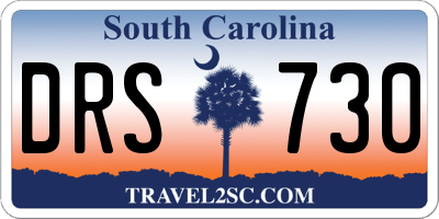 SC license plate DRS730