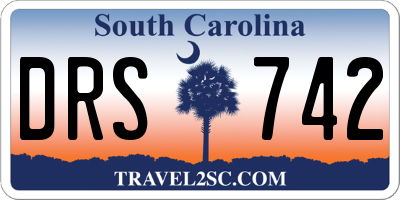 SC license plate DRS742