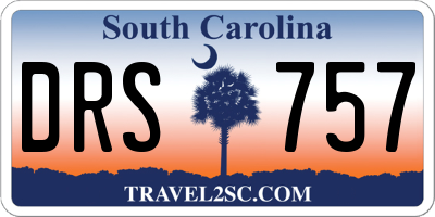 SC license plate DRS757