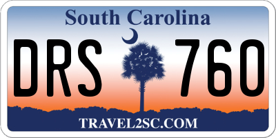 SC license plate DRS760