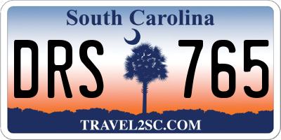 SC license plate DRS765