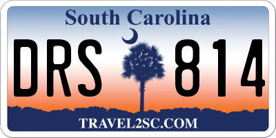 SC license plate DRS814