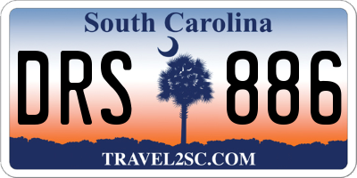 SC license plate DRS886