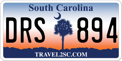 SC license plate DRS894