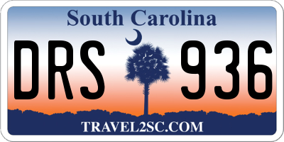 SC license plate DRS936