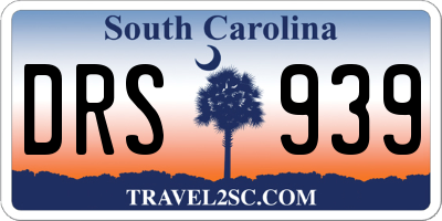SC license plate DRS939