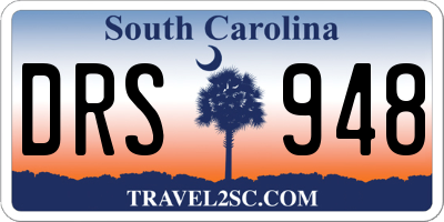 SC license plate DRS948