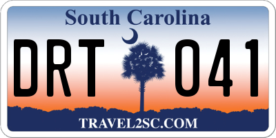 SC license plate DRT041
