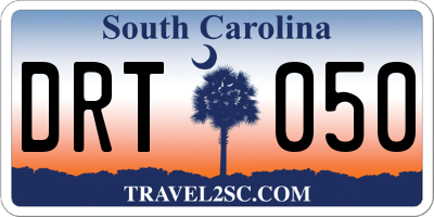 SC license plate DRT050