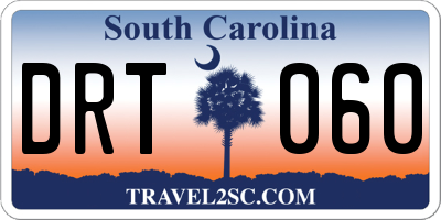 SC license plate DRT060