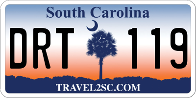 SC license plate DRT119