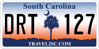 SC license plate DRT127