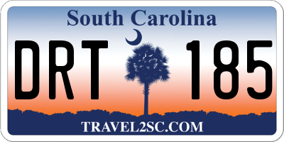 SC license plate DRT185