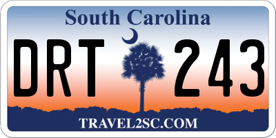 SC license plate DRT243