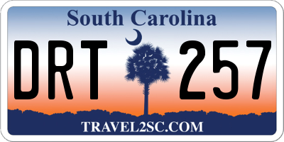 SC license plate DRT257