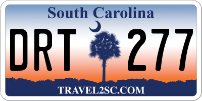 SC license plate DRT277