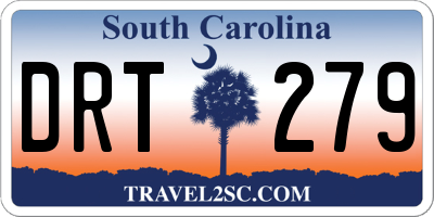SC license plate DRT279