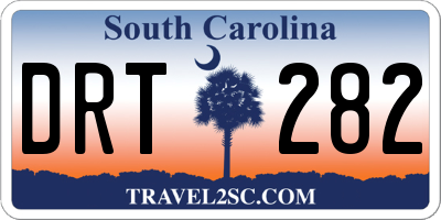SC license plate DRT282