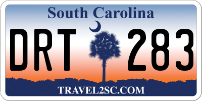 SC license plate DRT283