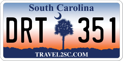 SC license plate DRT351