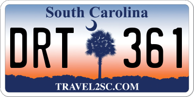 SC license plate DRT361