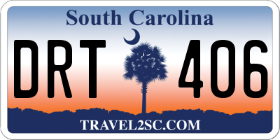 SC license plate DRT406