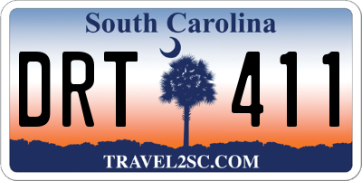SC license plate DRT411