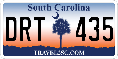 SC license plate DRT435