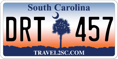 SC license plate DRT457