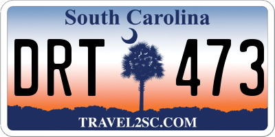 SC license plate DRT473