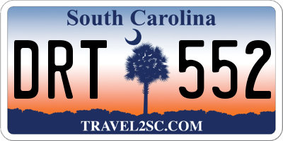 SC license plate DRT552