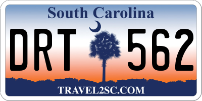 SC license plate DRT562