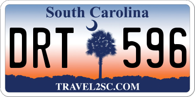 SC license plate DRT596