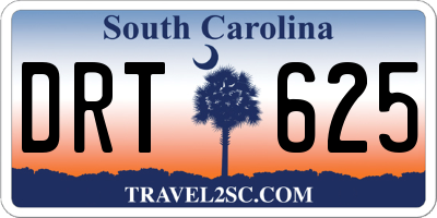 SC license plate DRT625
