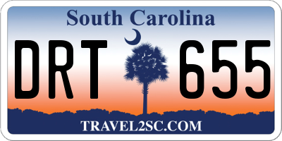 SC license plate DRT655