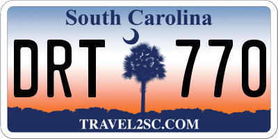 SC license plate DRT770