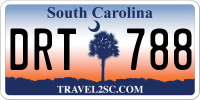 SC license plate DRT788
