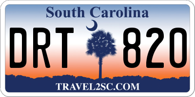 SC license plate DRT820