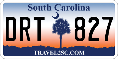 SC license plate DRT827