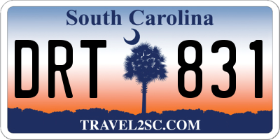 SC license plate DRT831
