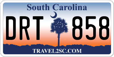 SC license plate DRT858