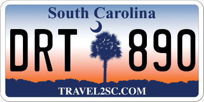 SC license plate DRT890