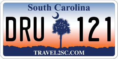 SC license plate DRU121