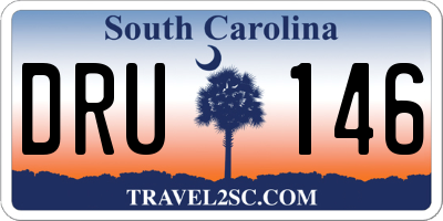 SC license plate DRU146