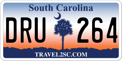 SC license plate DRU264