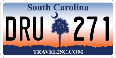 SC license plate DRU271