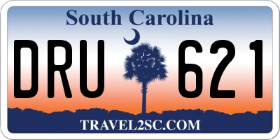 SC license plate DRU621