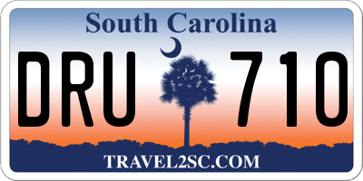 SC license plate DRU710