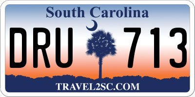 SC license plate DRU713